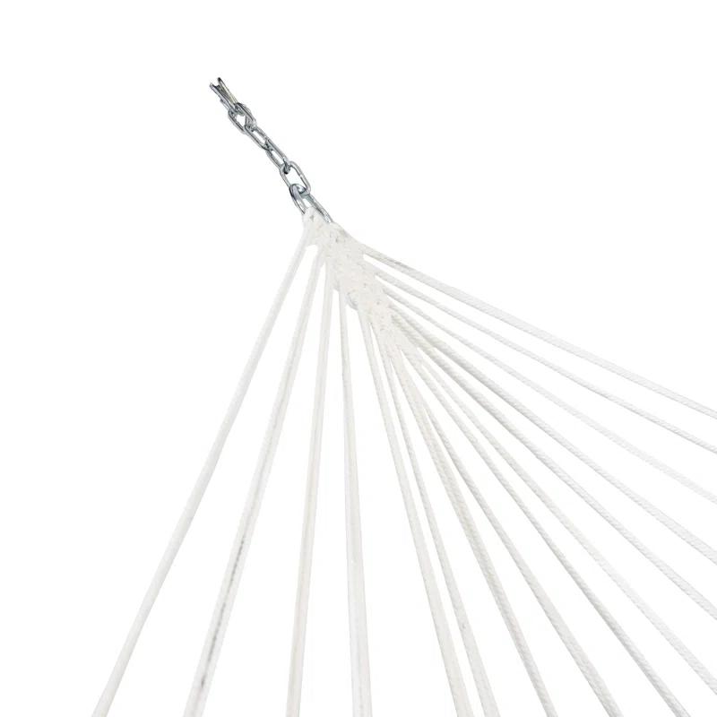 Arlmont & Co. Patrricia Quilted Polyester Curved Metal Spreader Bar Hammock with Pillow - Catalina Beach