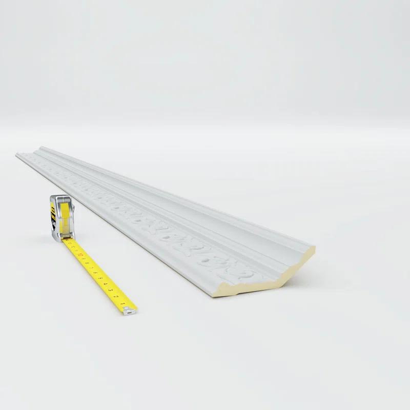 5 5/8"H x 2 1/4"P x 6"F x 94 1/2"L Floral Crown Moulding