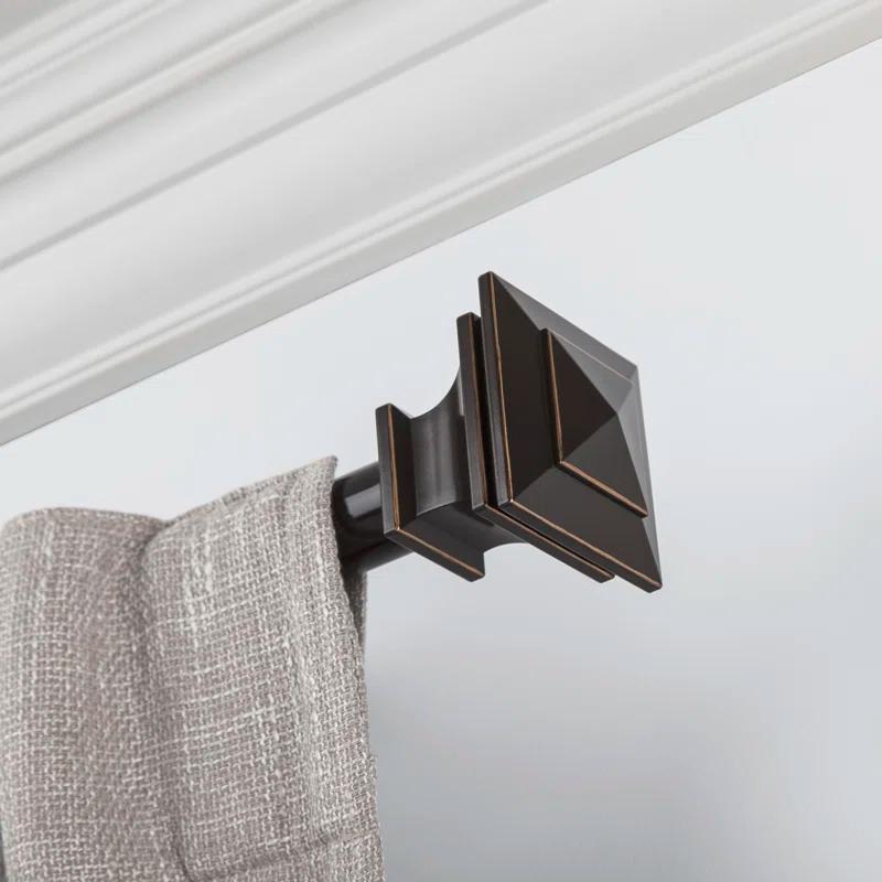 SnugSet Andrew Steel Adjustable Single Curtain Rod