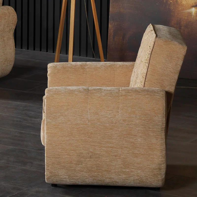 Darby Home Co Upholstered Convertible Sleeper Arm Chair with Storage