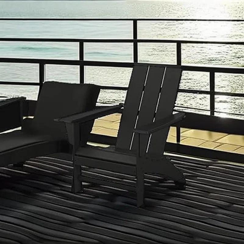 Modern Adirondack High-Density Polyethylene (HDPE) Outdoor Adirondack Chair