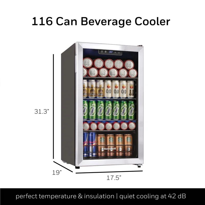 Honeywell 116 Cans (12 oz.) Freestanding Beverage Refrigerator & Reviews | Wayfair
