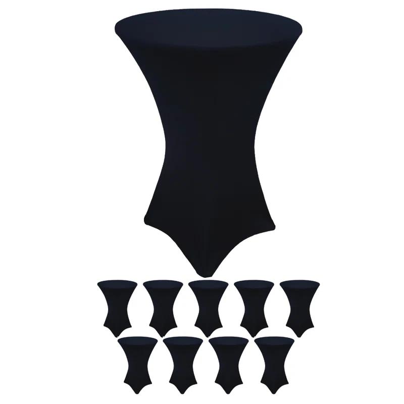 Banquet Tables Pro Bulk 10 Pack Case 30 Round X 42 Height Highboy Stretch Spandex Table Covers White | Wayfair