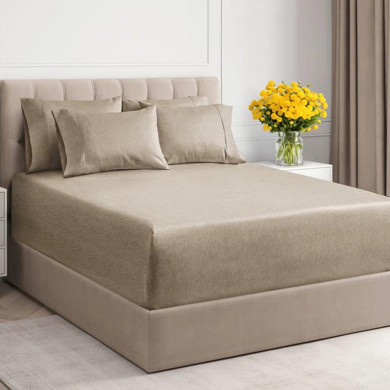 CGK Linens 6 Piece Extra Deep Pocket Ultra Soft & Cooling Sheet Set