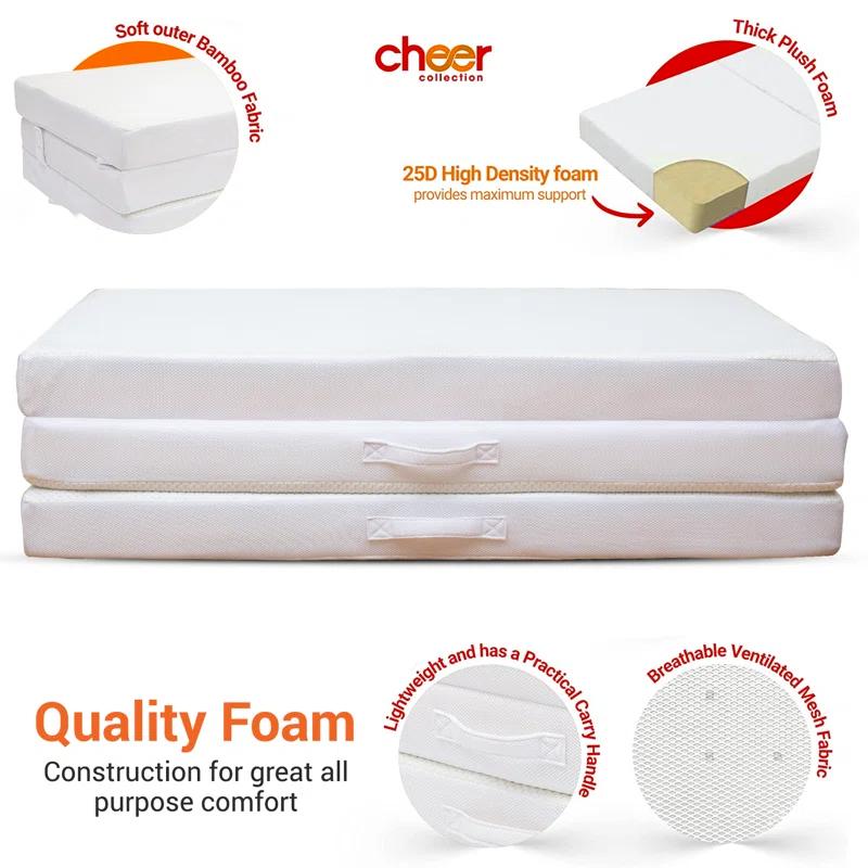 Cheer Collection Cheer Collection 4'' Plush Memory Foam Mattress