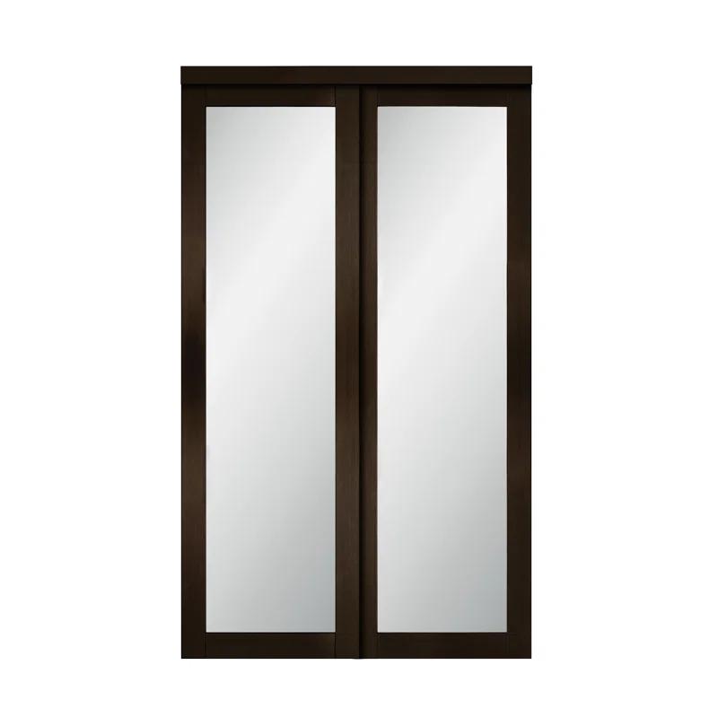 Renin 60'' x 80.5'' Semi-Solid Paneled Low-Gloss Sliding Closet Doors