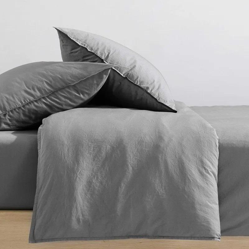 Calvin Klein Calvin Klein Washed Percale Cotton Solid Comforter Set