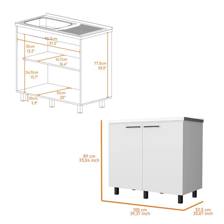 Ceballos 2 Utility Sink And Cabinet LNNMKS-B062S00376