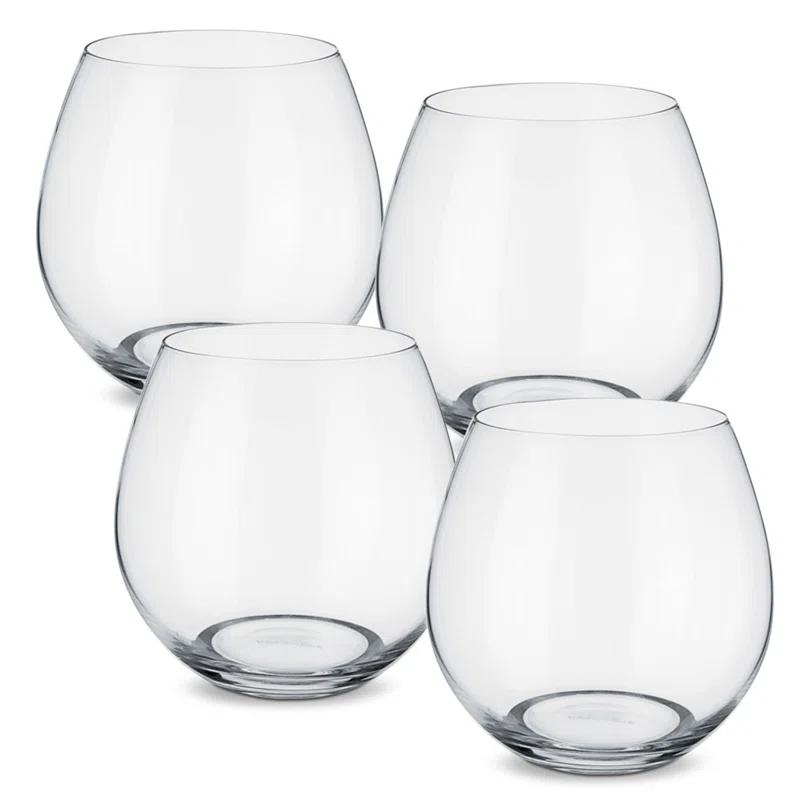 Villeroy & Boch Villeroy & Boch Entrée Set/4 4" Crystal Stemless Wine Glasses (Set of 4)
