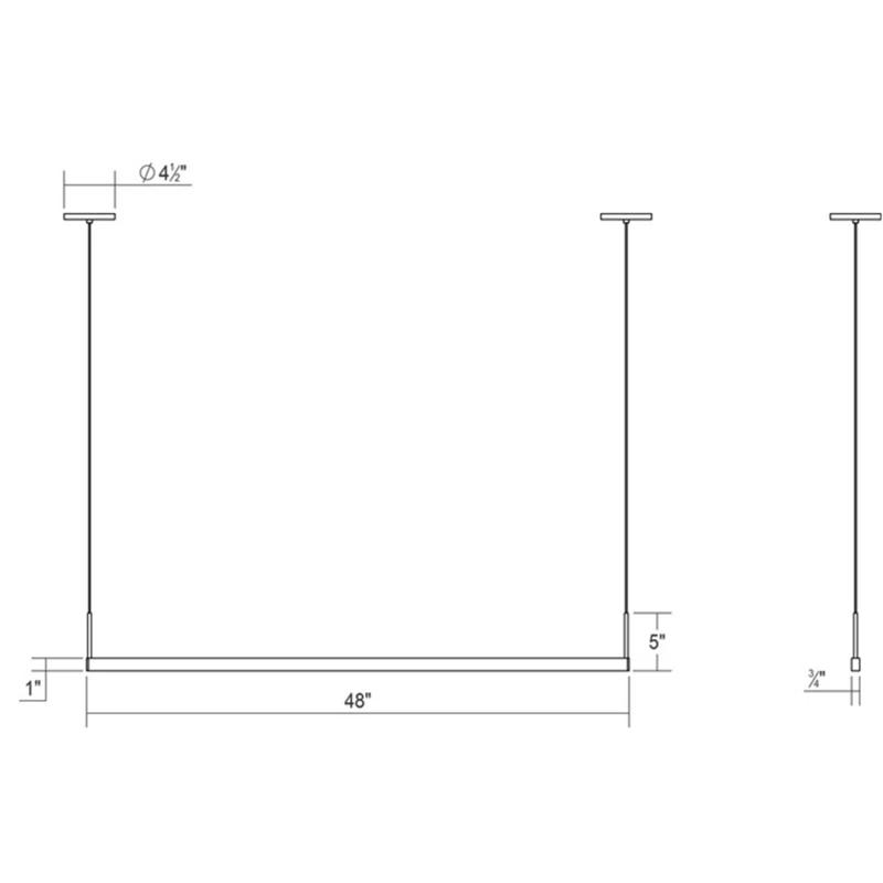 Thin-Line 2 - Light LED Kitchen Island Pendant