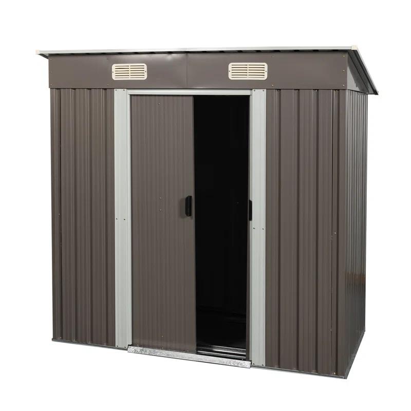 GZMWON 6Ft X 4Ft Outdoor Metal Storage Shed
