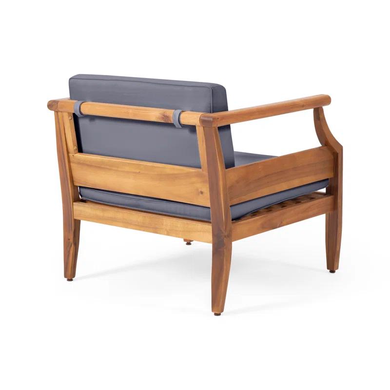 Rosecliff Heights Leist Outdoor Patio Chair with Cushions (Set of 4)