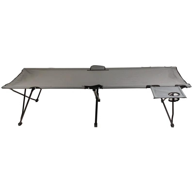 LIFETIME FLOORING LLC Pack-Away Camping Cot With Removable Side Table, Extra Wide Cot Fits Adults Up To Or 300Lbs, Carry Bag Included