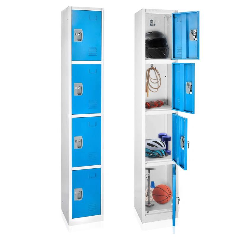 AdirOffice 12'' Wide Steel 4-Tier School and Gym Locker