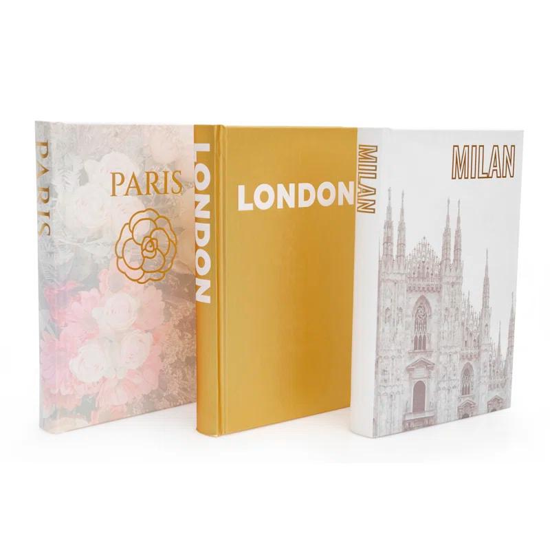 Latitude Run® Decorative Books for Home - Shelf Decor Accents - Set of 3