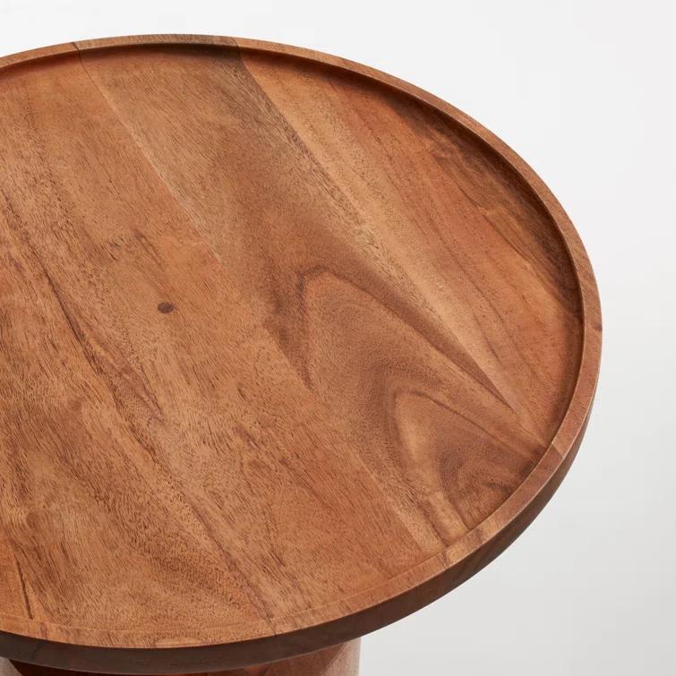 Blu Dot Turn Solid Wood Tray Top End Table