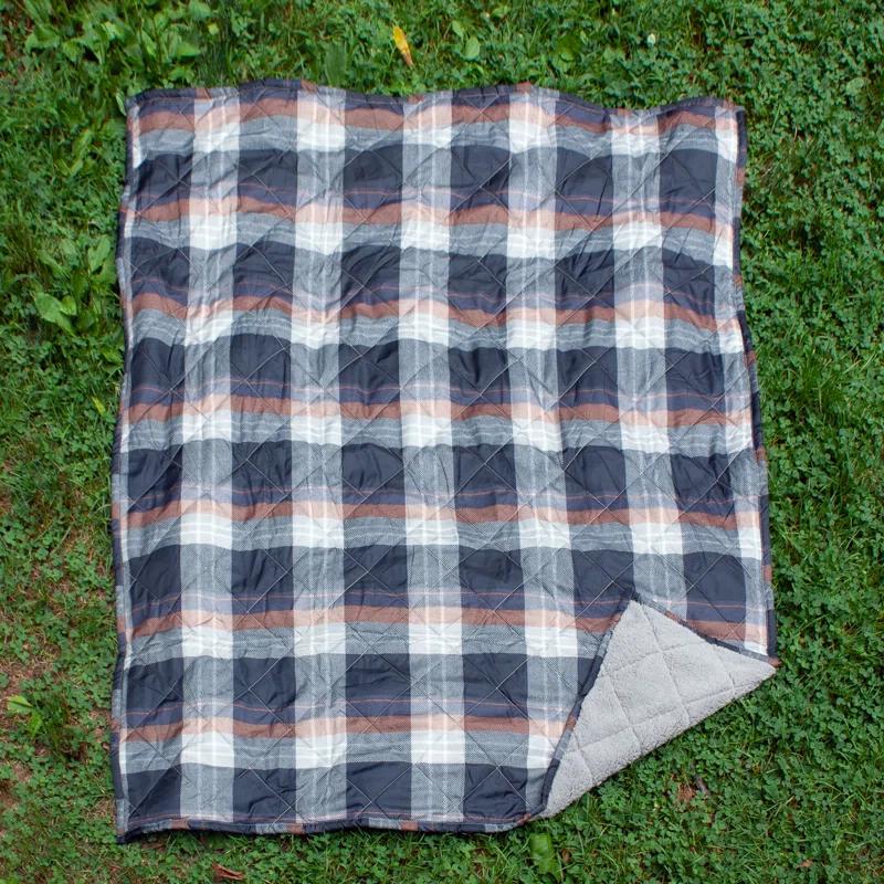 Coleman Coleman Reversible Water Resistant Nylon and Sherpa Diamond Quilted Indoor/Outdoor Throw/Picnic Blanket