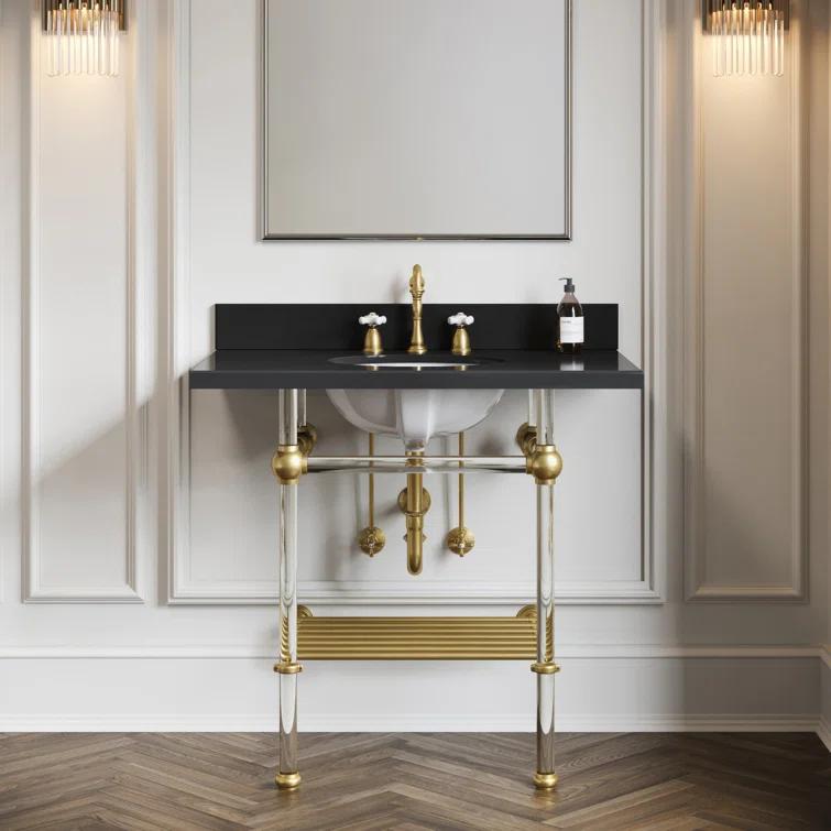 Kingston Brass Kingston Brass Heritage Two-Handle 3-Hole Deck Mount Widespread Bathroom Faucet with Brass Pop-Up Drain KB197PXAC