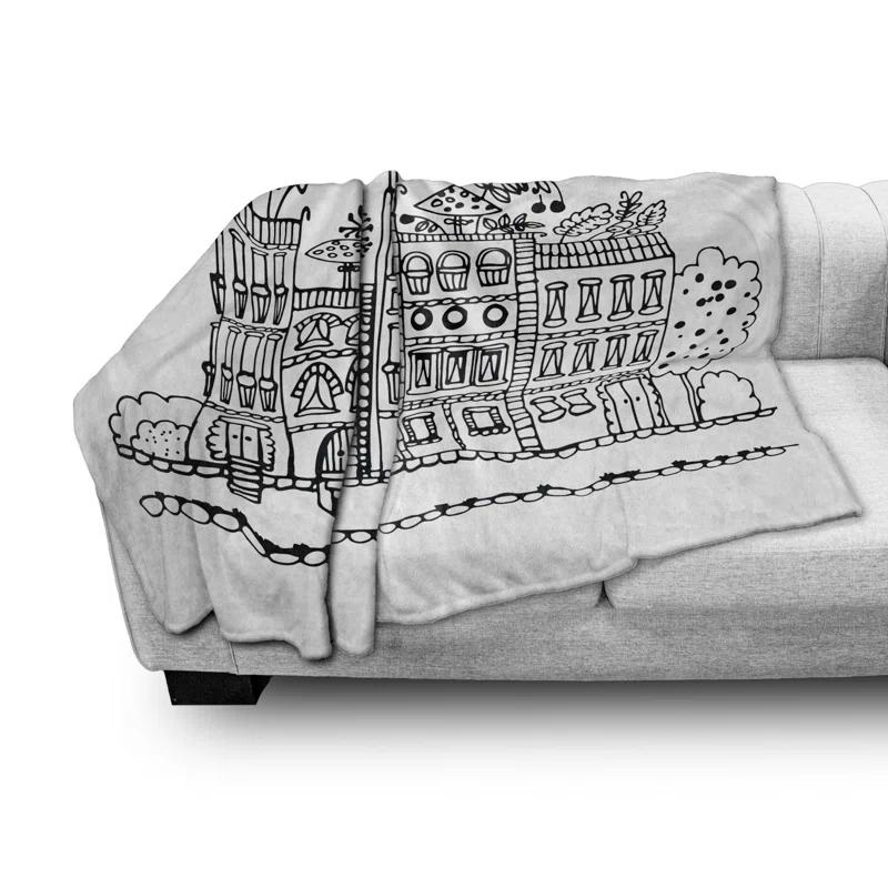 Ambesonne Fleece Throw Blanket