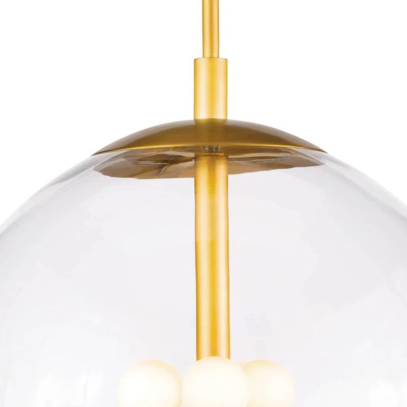 3 - Light Natural Brass Sphere Pendant