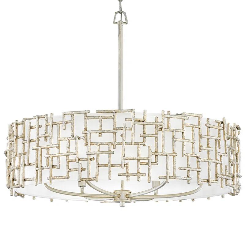 Fredrick Ramond Lighting - Farrah-6 Light Medium Drum Chandelier in Transitional