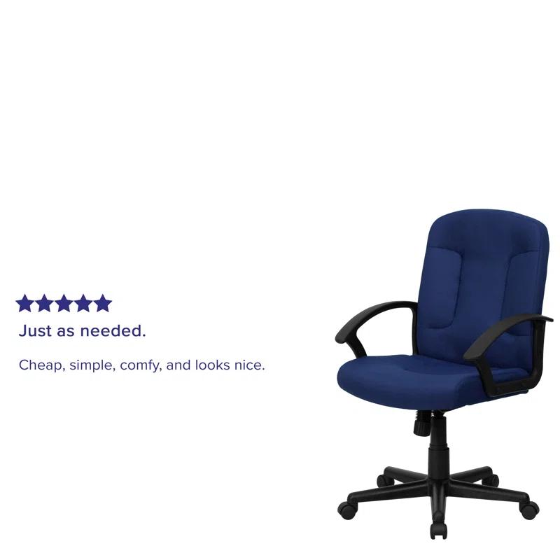 Flash Furniture Mid-Back Fabric Executive Swivel Office Chair with Nylon Arms (Set of 2)