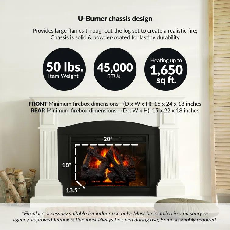 Duluth Forge Duluth Forge Vented Natural Gas Fireplace Log Set