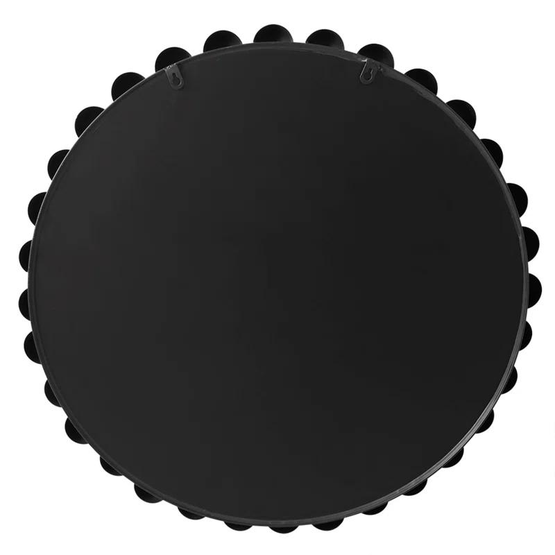 Marlowe Beaded Round Metal Wall Mirror