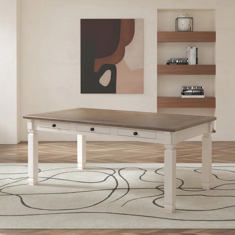 Rosalind Wheeler Chailey Solid Wood Base Dining Table