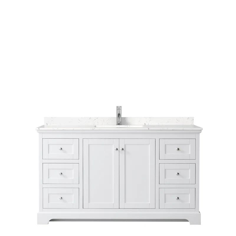 Wyndham Collection Avery 60'' Single Bathroom Vanity with Top