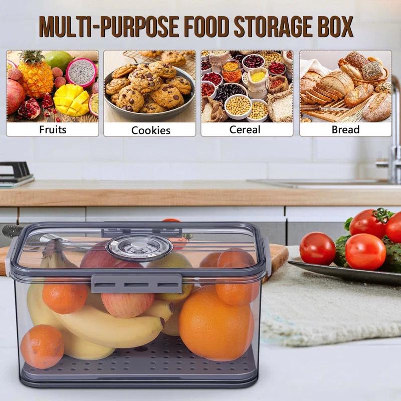 Rebrilliant Bread Box Bread Boxes for Kitchen Counter Airtight, Time Recording Bread Storage