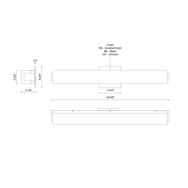 Kuzco Lighting Longitude Dimmable LED Bath Bar
