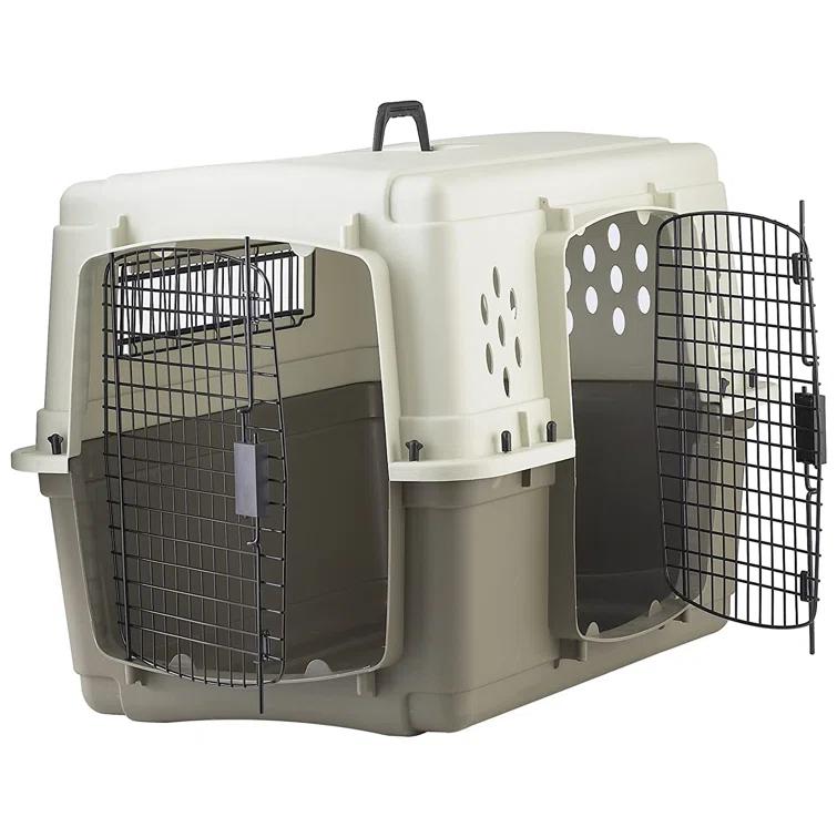 Miller Manufacturing Tucker Murphy Pet™ Hard Sided Double Door Dog & Pet Travel Kennel Crate, Brown | Wayfair