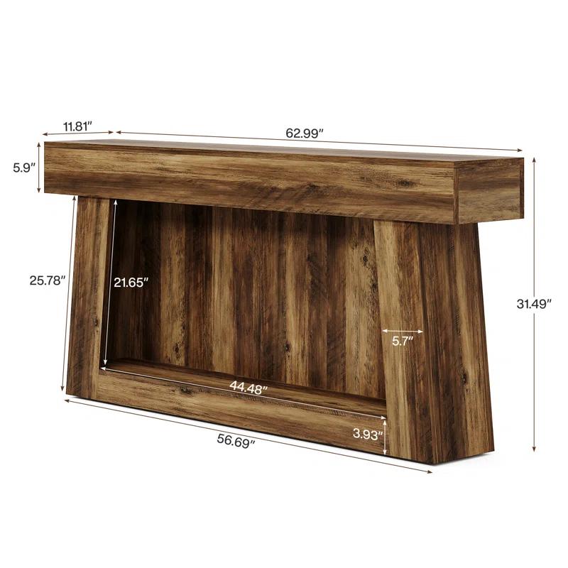 Millwood Pines 63 Inch Long Console Table Farmhouse Sofa Table