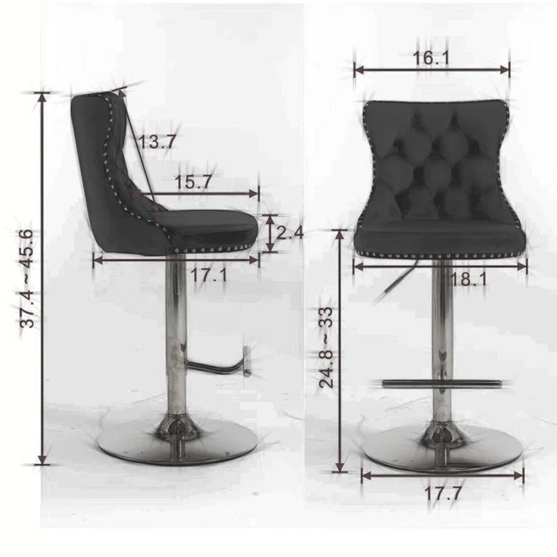 Julias Swivel Upholstered Adjustable Height Counter Stool (Set of 2)