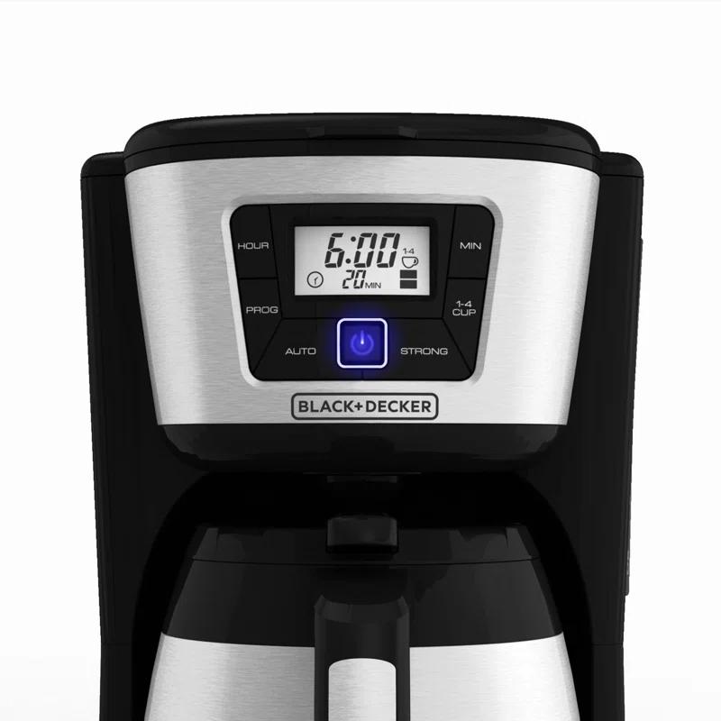BLACK+DECKER BLACK+DECKER 12-Cup Thermal Coffee Maker, Keep Coffee Hot with Insulated Stainless Steel Carafe, Digital Controls, Easy to Clean. CM2035B-1