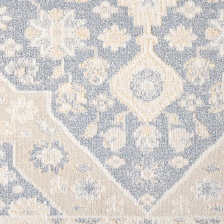 TOWN & COUNTRY EVERYDAY Rein Center Medallion Everwash Non-Slip Backing Washable Area Rug