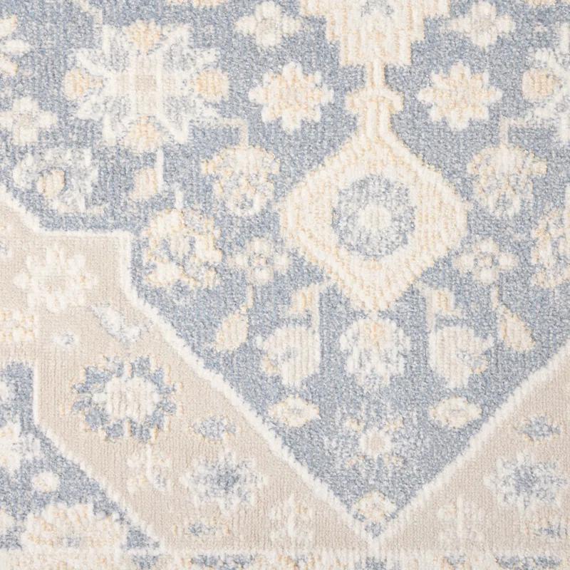 TOWN & COUNTRY EVERYDAY Rein Center Medallion Everwash Non-Slip Backing Washable Area Rug