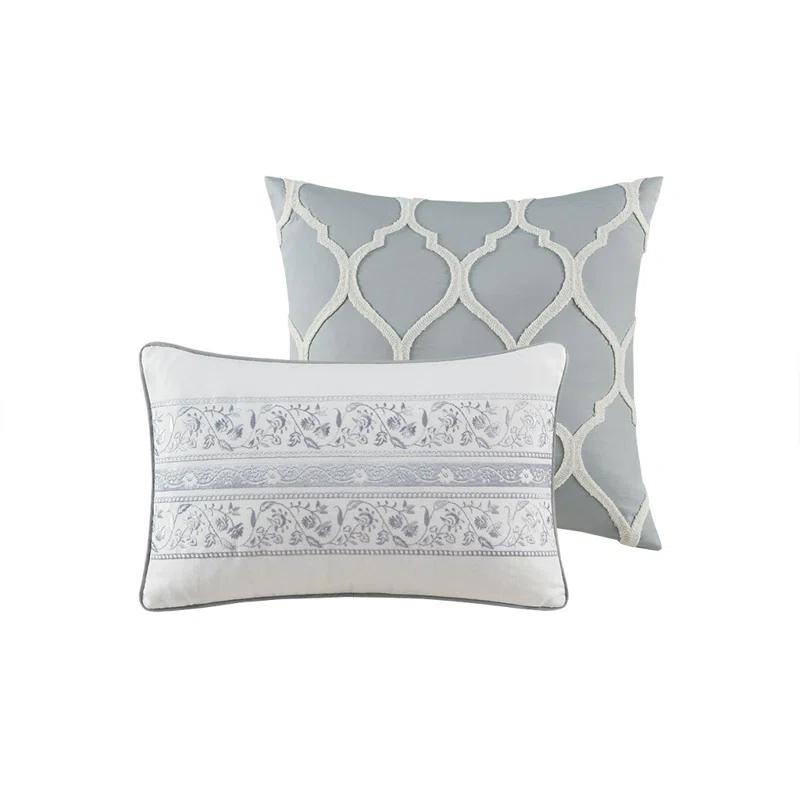 Harbor House Hallie Gray Traditional 6 Piece 100% Cotton Comforter Set