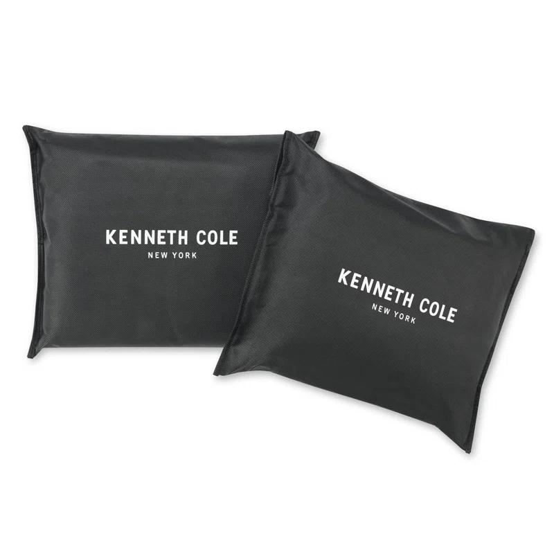 Kenneth Cole Holden Grid Cotton Blue Duvet Cover Set