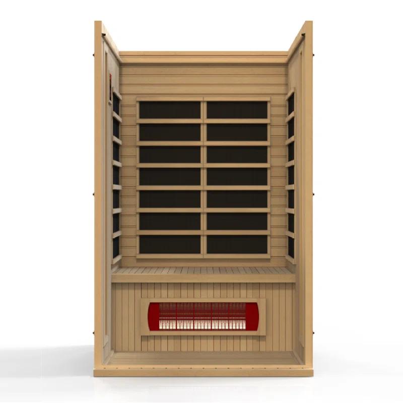 Dynamic Infrared Dynamic Infrared Maxxus 2 - Person Bluetooth Compatible FAR Infrared Sauna in Hemlock
