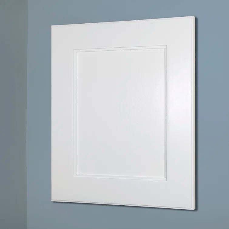 Fox Hollow Furnishings Recessed Framed 1 Door Medicine Cabinet with 2 Adjustable Shelves
