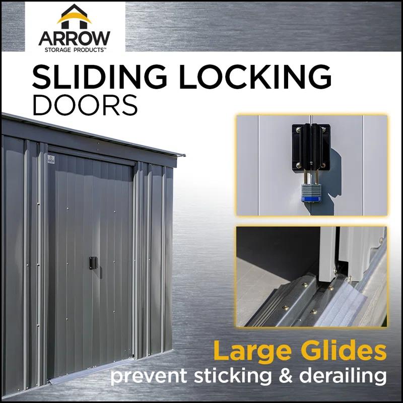 Arrow 14 ft. W x 17 ft. D Galvanized Steel Storage Shed