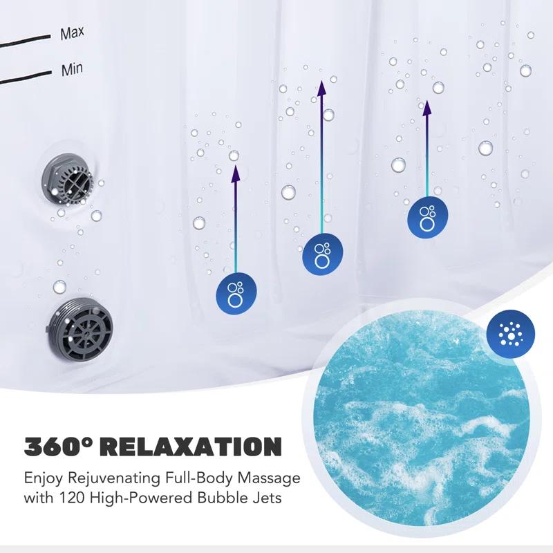 CO-Z 2-4 - Person 120 - Jet Vinyl Inflatable Hot Tub