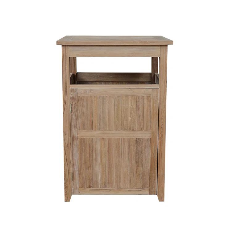 Anderson Teak Cobana Solid Wood Open Kitchen Trash Can - 20 Gallons