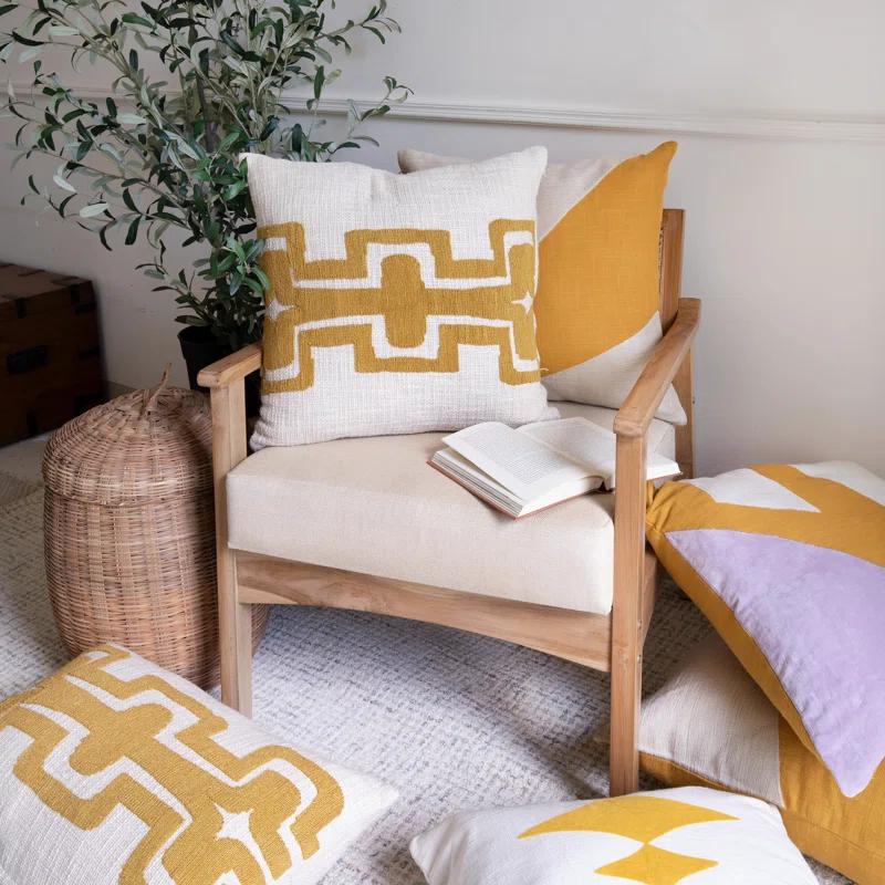Stacy Garcia Home Geometric Handmade Cotton Wool Blend Decorative Throw Pillow