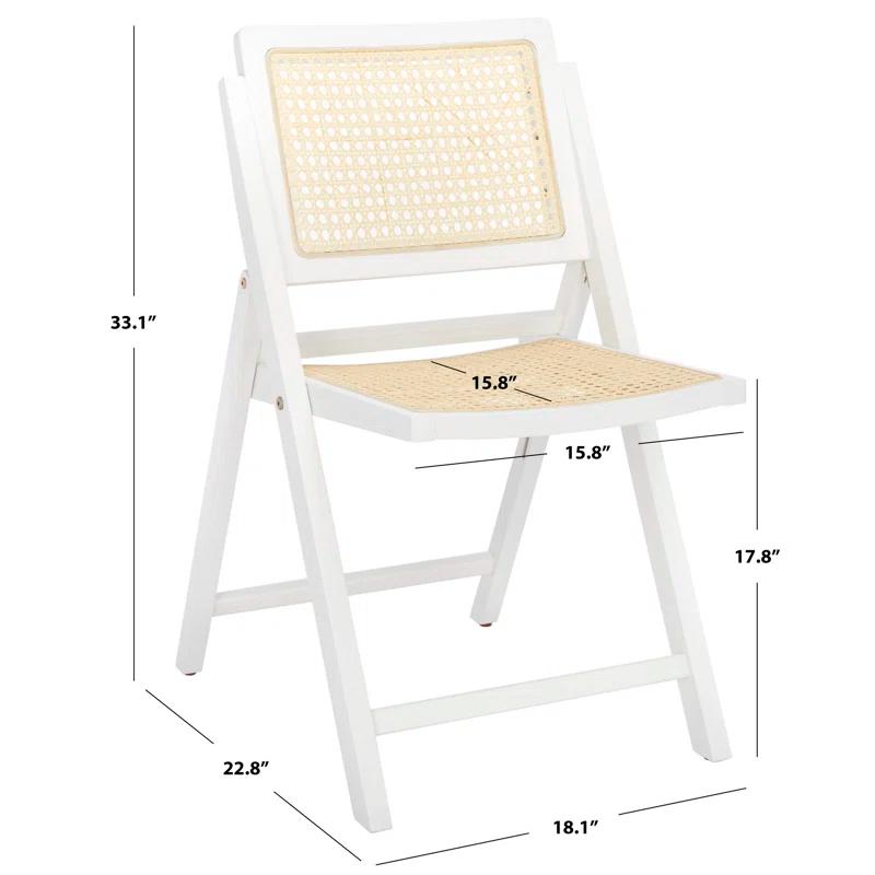 Dan Rattan Folding Dining Chair (Set of 2)