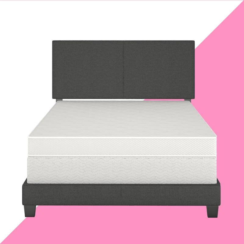 Boyd Sleep Boyd Sleep Milan Linen Fabric Upholstered Platform Bed Frame w/Adjustable Height Headboard, Strong Wood Slat Support, Box Spring/Foundation Required, Easy Effortless Assembly