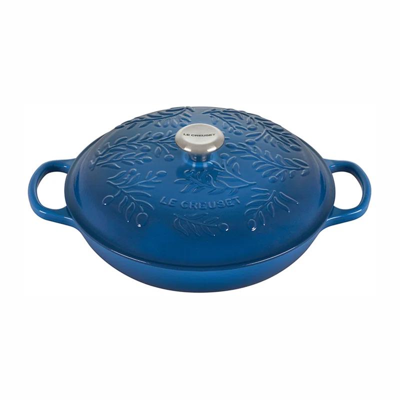 Le Creuset Le Creuset Signature Enameled Cast Iron Olive Branch Collection with Embossed Lid