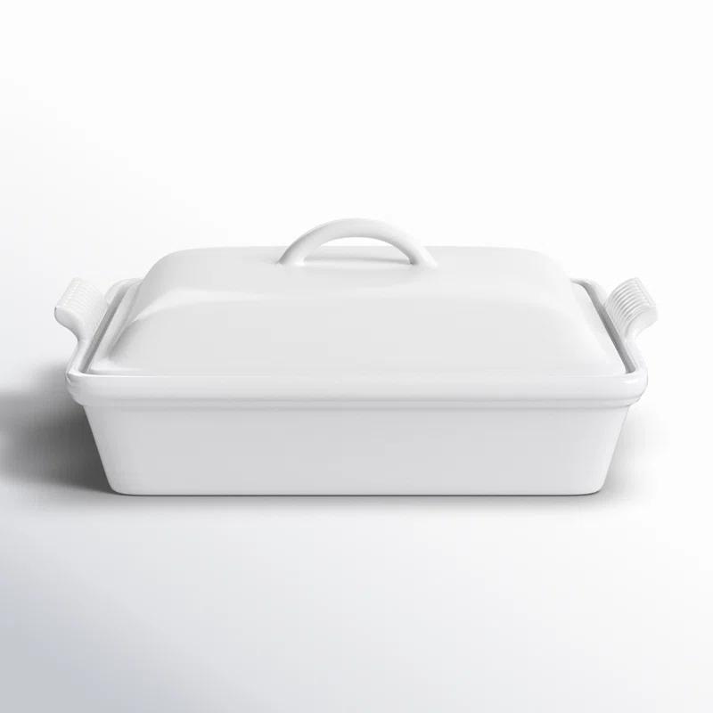 Le Creuset Heritage Stoneware 4 Qt. Rectangular Casserole with Lid